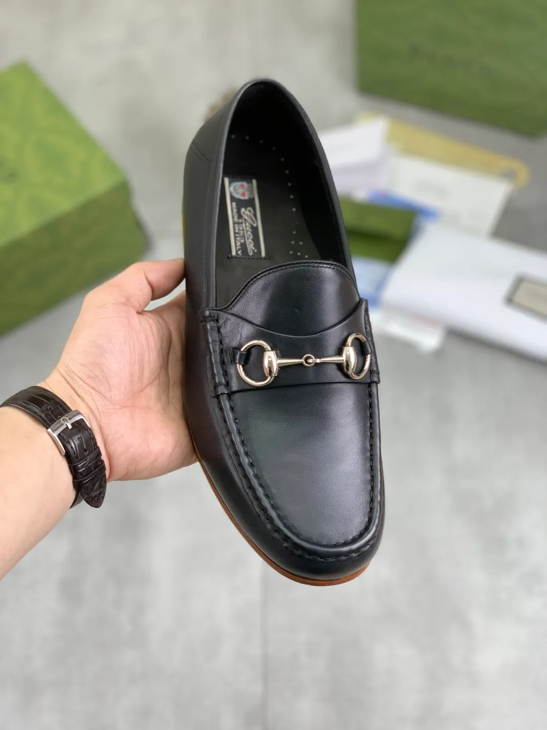 Men's men's shoes 💰P540 [New style] Water-dyed cowhide 💰💎💎💎 [Gucci] Gucci high-end men's formal business leather shoes, original order 1:1 authentic goods! Original imported high-end washed calfskin, original metal buckle, imported first-layer cowhide lining for feet, original outsole, men's shoe size: 38-44, multiple colors available